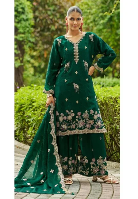 Bilqis B 291 A To D Nc Moss Beads Readymade Plazzo Pakistani Suits 